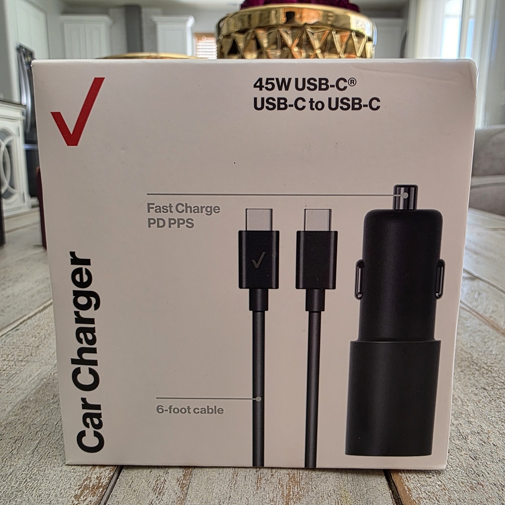 45W USB-C to USB-C Car Charger